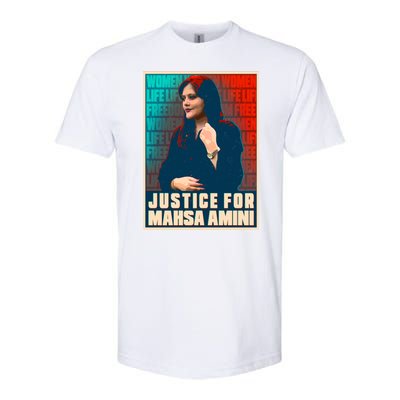 Justice For Mahsa Amini Women Life Freedom Vintage Poster Softstyle® CVC T-Shirt