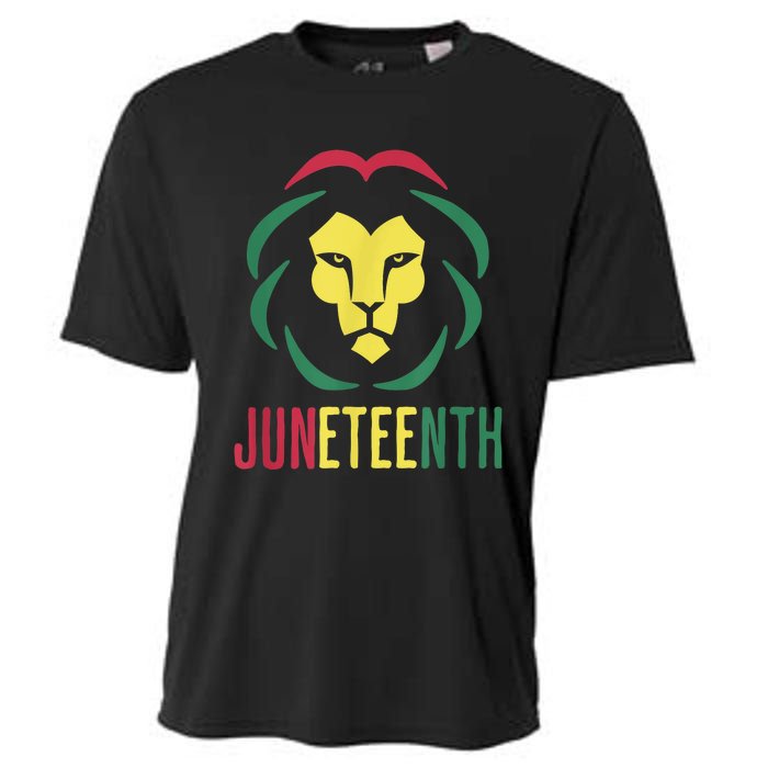 Juneteenth For Men Celebrate Juneteenth Lion Cooling Performance Crew T-Shirt