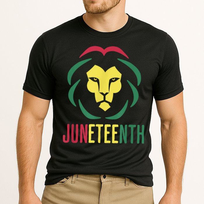 Juneteenth For Men Celebrate Juneteenth Lion Cooling Performance Crew T-Shirt