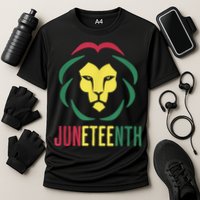 Juneteenth For Men Celebrate Juneteenth Lion Cooling Performance Crew T-Shirt