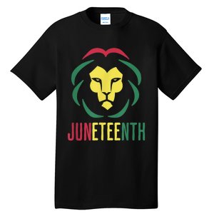 Juneteenth For Men Celebrate Juneteenth Lion Tall T-Shirt