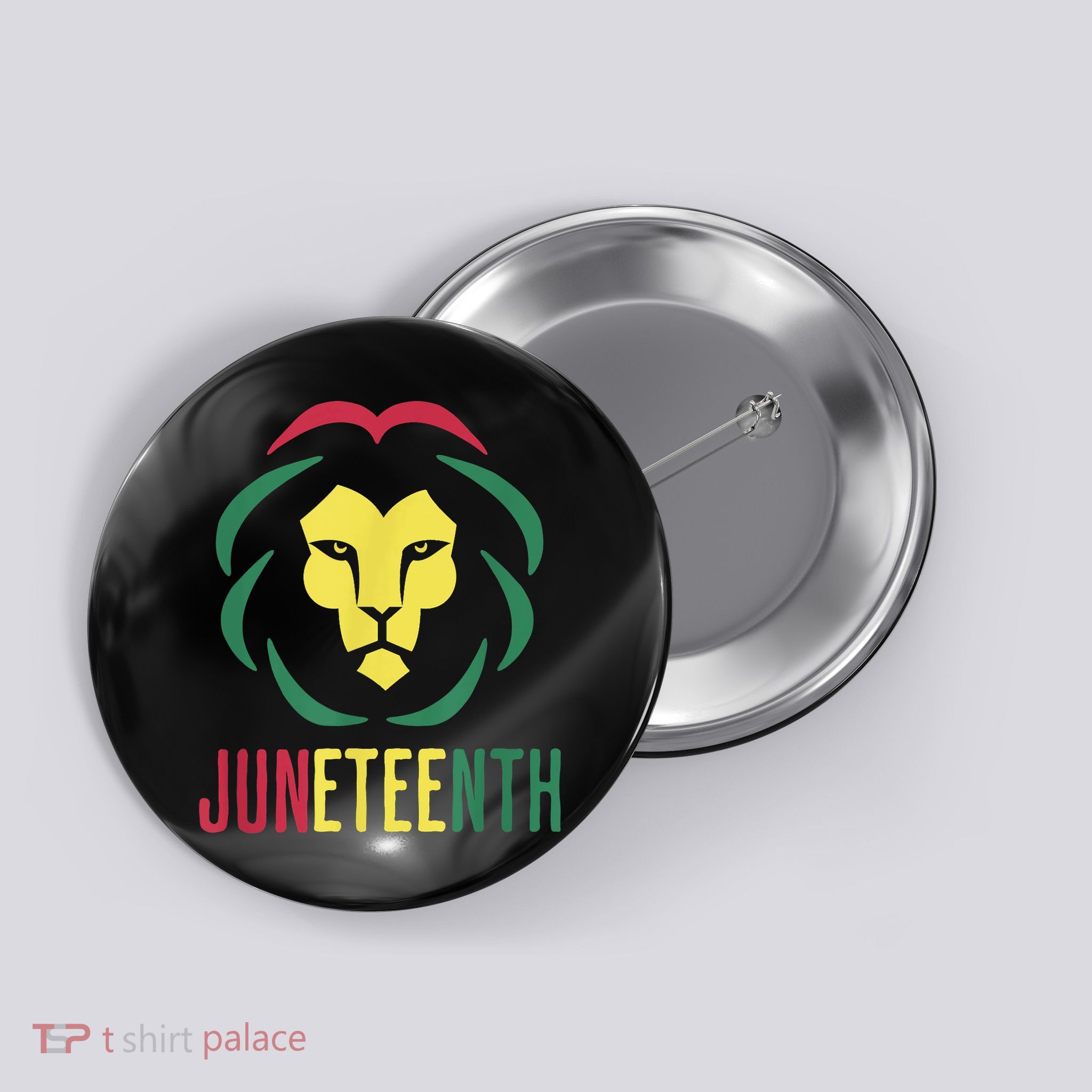Juneteenth For Men Celebrate Juneteenth Lion Button