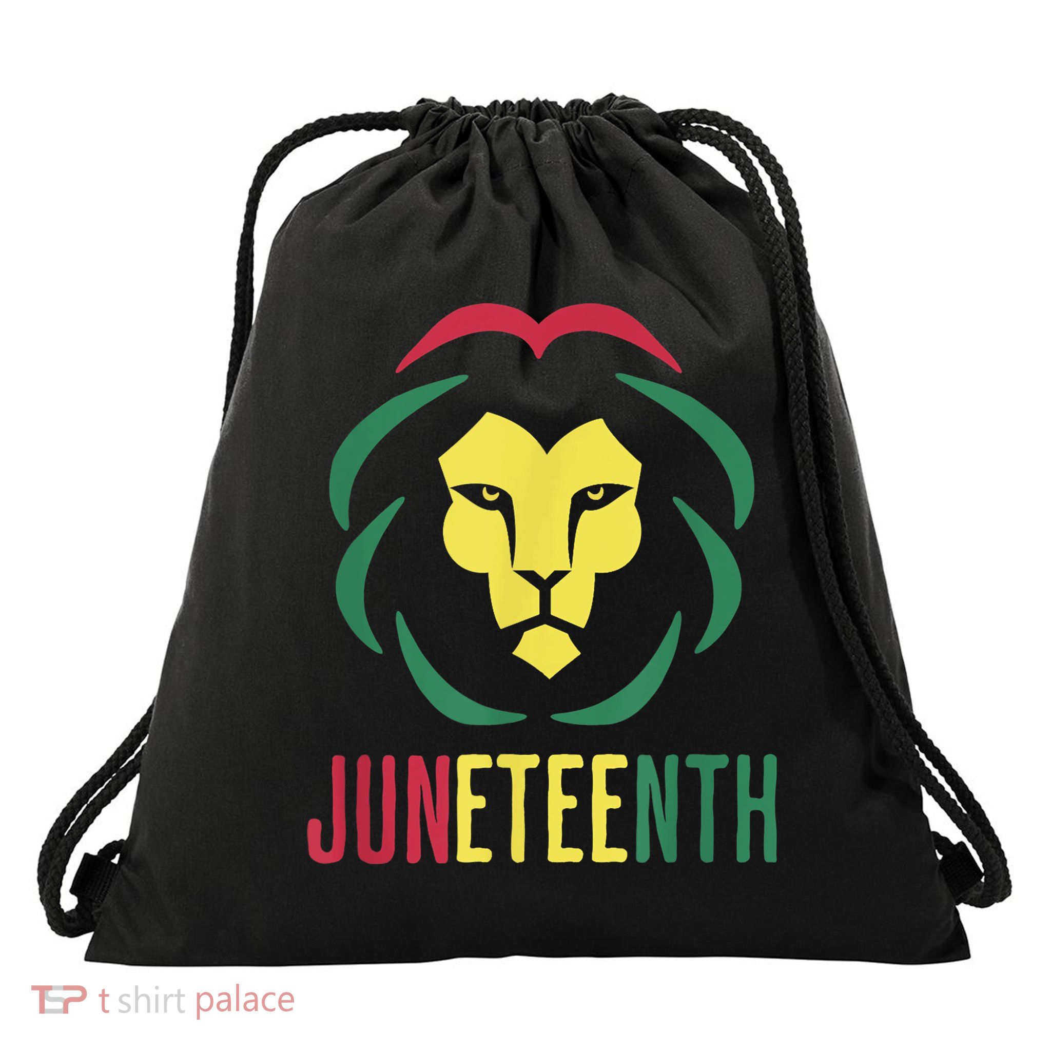 Juneteenth For Men Celebrate Juneteenth Lion Drawstring Bag