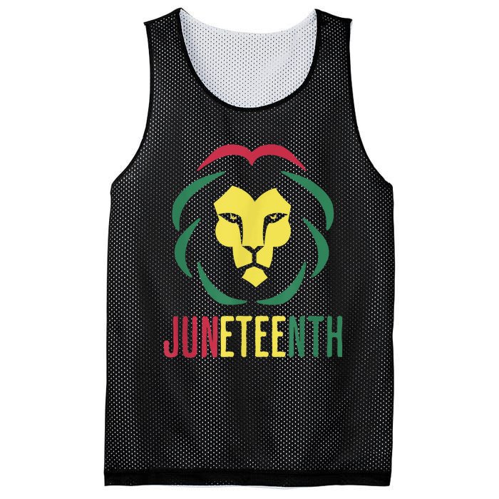 Juneteenth For Men Celebrate Juneteenth Lion Mesh Reversible Basketball Jersey Tank