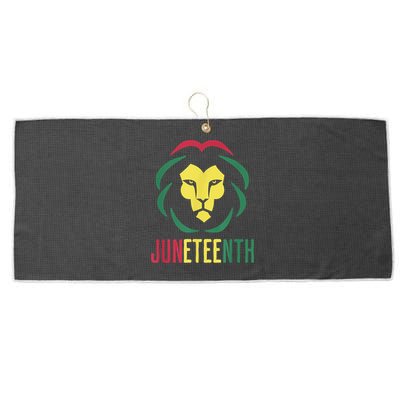 Juneteenth For Men Celebrate Juneteenth Lion Large Microfiber Waffle Golf Towel
