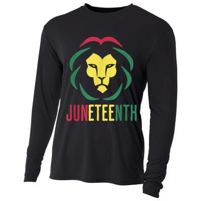 Juneteenth For Men Celebrate Juneteenth Lion Cooling Performance Long Sleeve Crew