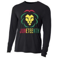 Juneteenth For Men Celebrate Juneteenth Lion Cooling Performance Long Sleeve Crew