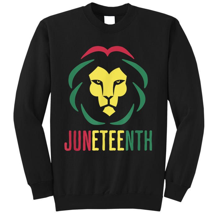 Juneteenth For Men Celebrate Juneteenth Lion Tall Sweatshirt