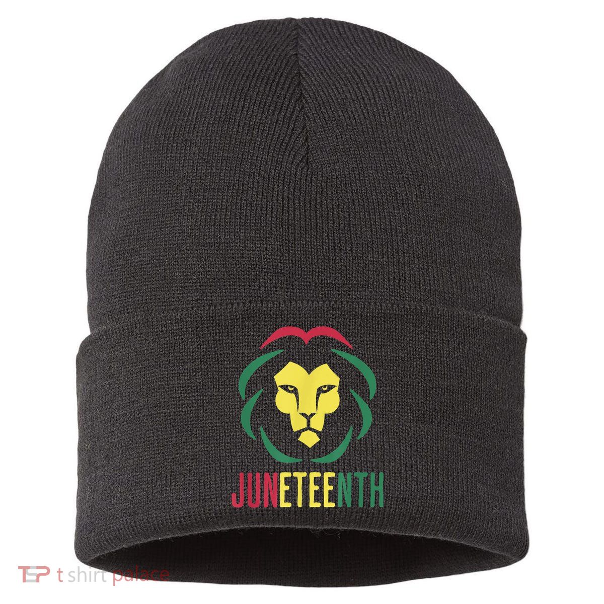 Juneteenth For Men Celebrate Juneteenth Lion Sustainable Knit Beanie