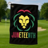 Juneteenth For Men Celebrate Juneteenth Lion Golf Towel
