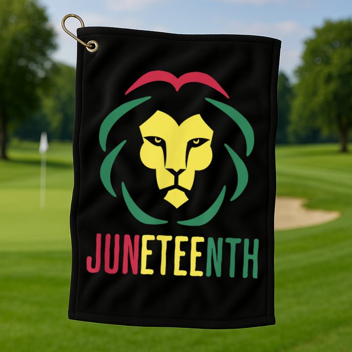 Juneteenth For Men Celebrate Juneteenth Lion Golf Towel