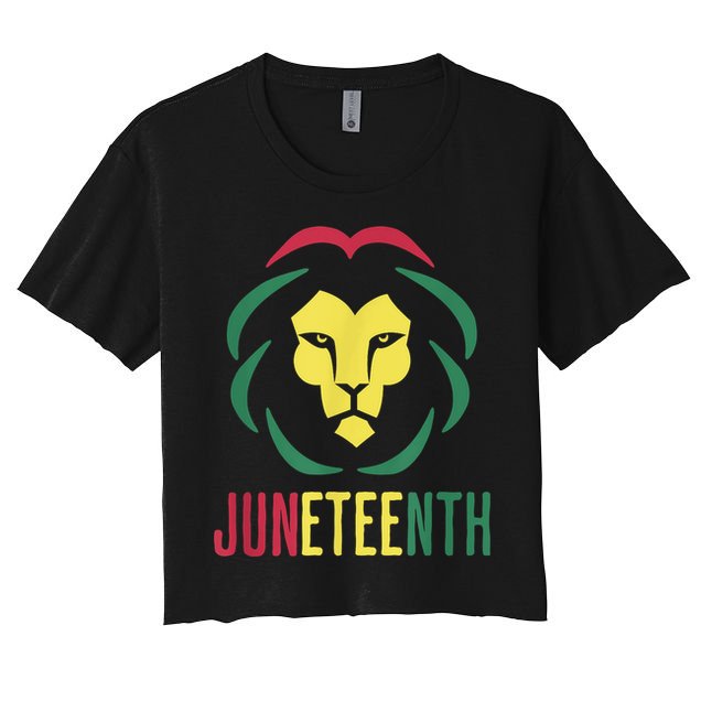 Juneteenth For Men Celebrate Juneteenth Lion Crop Top