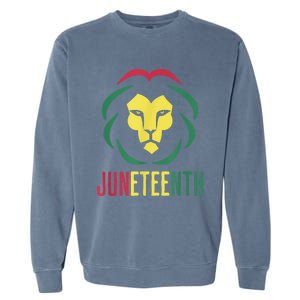 Juneteenth For Men Celebrate Juneteenth Lion Garment-Dyed Sweatshirt