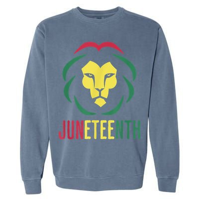 Juneteenth For Men Celebrate Juneteenth Lion Garment-Dyed Sweatshirt