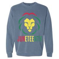 Juneteenth For Men Celebrate Juneteenth Lion Garment-Dyed Sweatshirt