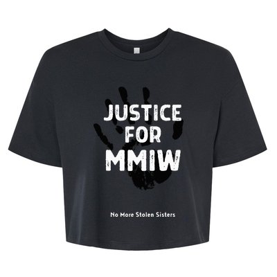 Justice For MMIW Awareness Strong Indigenous Native Bella+Canvas Jersey Crop Tee