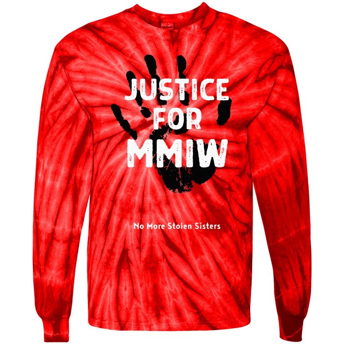 Justice For MMIW Awareness Strong Indigenous Native Tie-Dye Long Sleeve Shirt