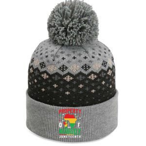 Junenth Freedom Melanin Black Property Of Nobody Cute Gift The Baniff Cuffed Pom Beanie