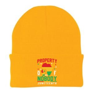 Junenth Freedom Melanin Black Property Of Nobody Cute Gift Knit Cap Winter Beanie