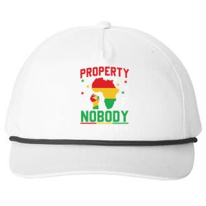 Junenth Freedom Melanin Black Property Of Nobody Cute Gift Snapback Five-Panel Rope Hat