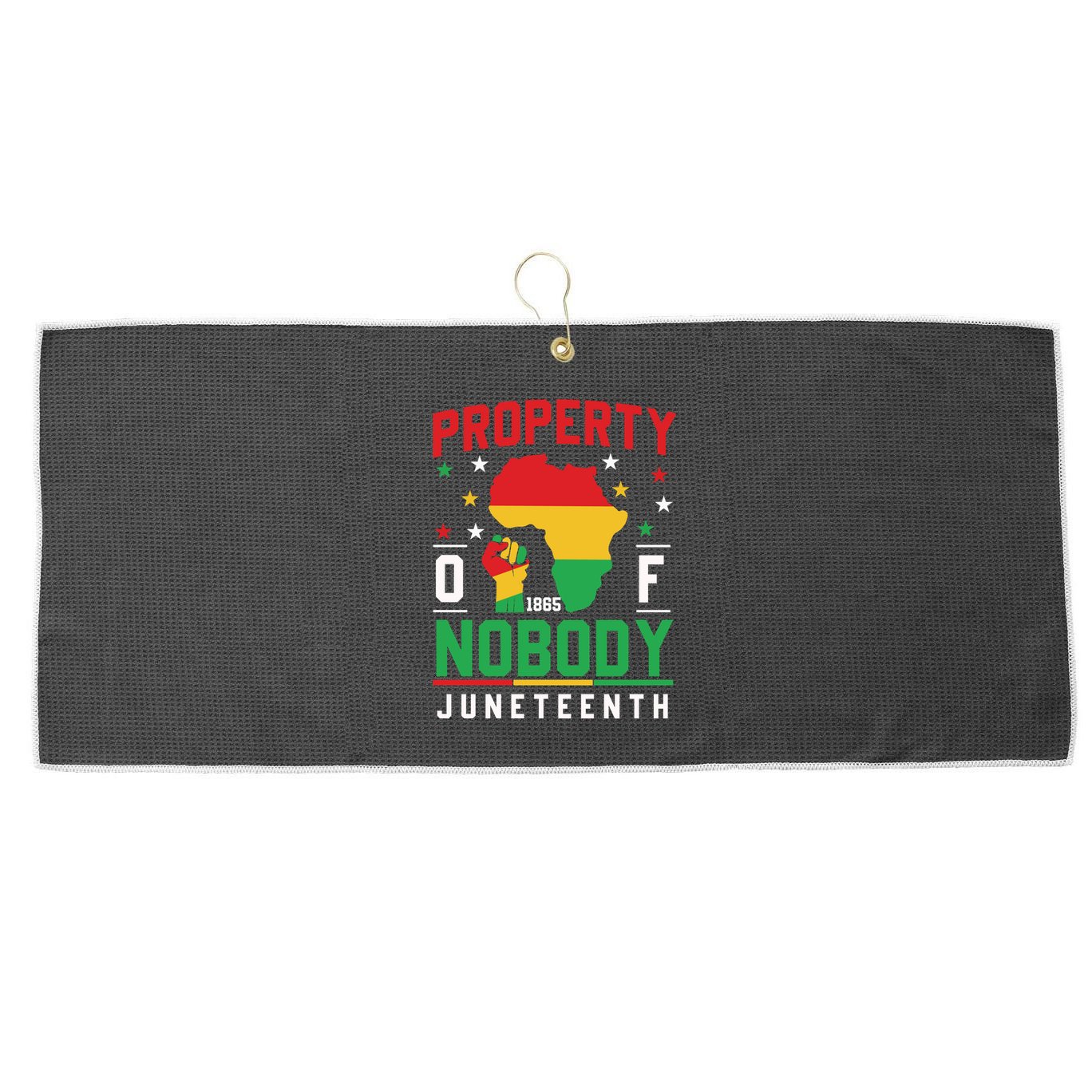 Junenth Freedom Melanin Black Property Of Nobody Cute Gift Large Microfiber Waffle Golf Towel