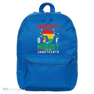 Junenth Freedom Melanin Black Property Of Nobody Cute Gift 16 in Basic Backpack