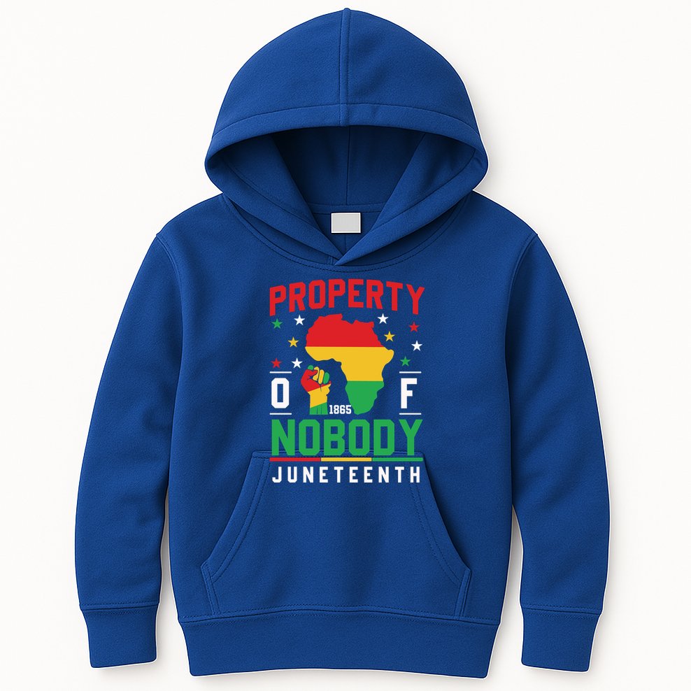 Junenth Freedom Melanin Black Property Of Nobody Cute Gift Kids Hoodie