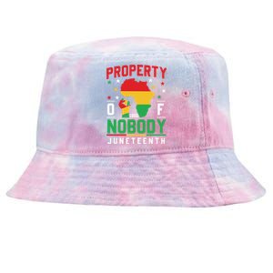 Junenth Freedom Melanin Black Property Of Nobody Cute Gift Tie-Dyed Bucket Hat