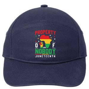 Junenth Freedom Melanin Black Property Of Nobody Cute Gift 7-Panel Snapback Hat