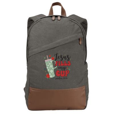 Jesus Fills My Cup Bundle Psalm 23;5 Cotton Canvas Backpack