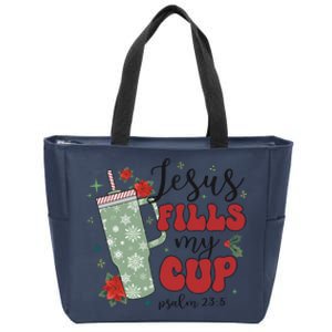 Jesus Fills My Cup Bundle Psalm 23;5 Zip Tote Bag