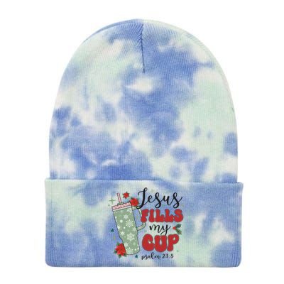 Jesus Fills My Cup Bundle Psalm 23;5 Tie Dye 12in Knit Beanie