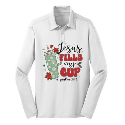 Jesus Fills My Cup Bundle Psalm 23;5 Silk Touch Performance Long Sleeve Polo