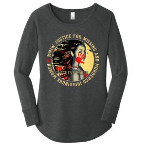 Justice For MMIW Missing Murdered Indigenous Resilient Women Women's Perfect Tri Tunic Long Sleeve Shirt