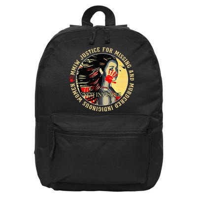 Justice For MMIW Missing Murdered Indigenous Resilient Women 16 in Basic Backpack