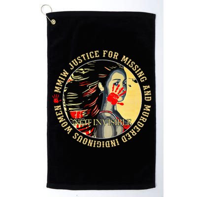 Justice For MMIW Missing Murdered Indigenous Resilient Women Platinum Collection Golf Towel