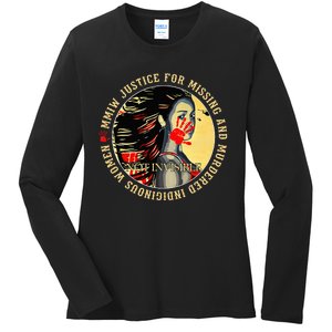 Justice For MMIW Missing Murdered Indigenous Resilient Women Ladies Long Sleeve Shirt