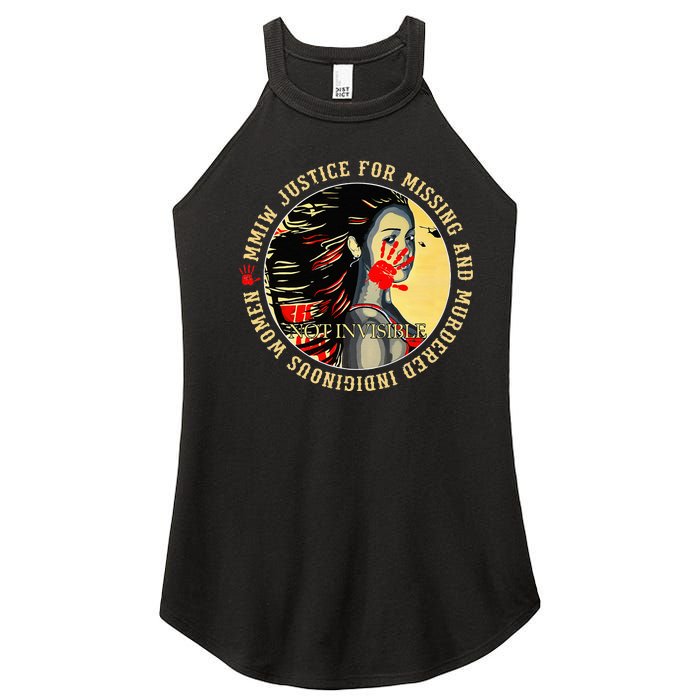 Justice For MMIW Missing Murdered Indigenous Resilient Women Women's Perfect Tri Rocker Tank