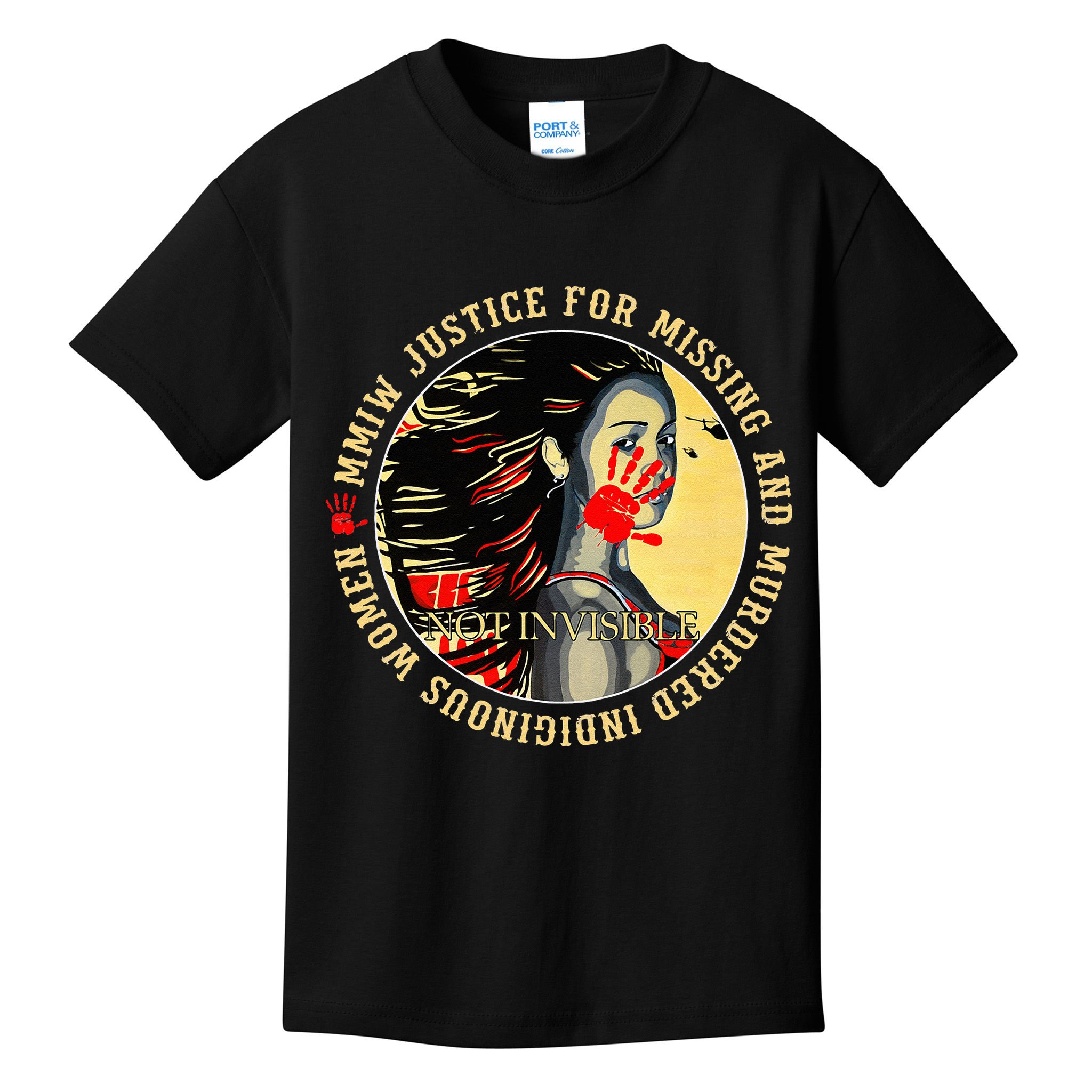 Justice For MMIW Missing Murdered Indigenous Resilient Women Kids T-Shirt