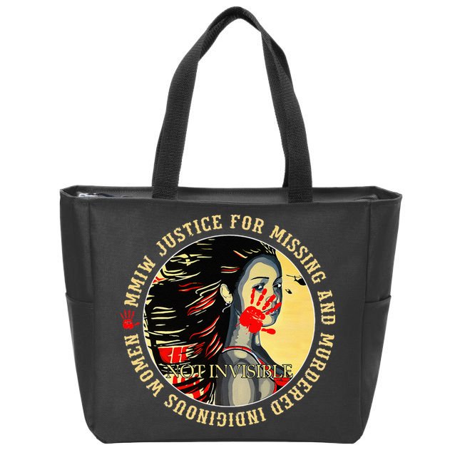 Justice For MMIW Missing Murdered Indigenous Resilient Women Zip Tote Bag