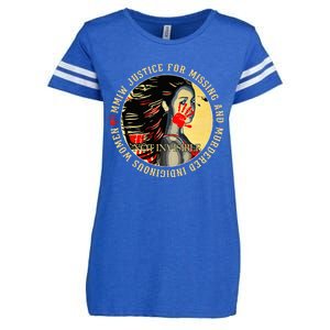 Justice For MMIW Missing Murdered Indigenous Resilient Women Enza Ladies Jersey Football T-Shirt