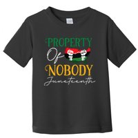 Juneteenth Freedom Melanin Black Wo Property Of Nobody Toddler T-Shirt