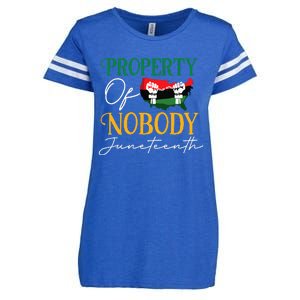 Juneteenth Freedom Melanin Black Wo Property Of Nobody Enza Ladies Jersey Football T-Shirt