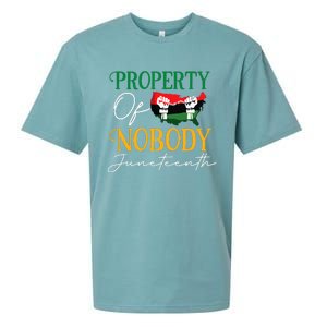 Juneteenth Freedom Melanin Black Wo Property Of Nobody Sueded Cloud Jersey T-Shirt