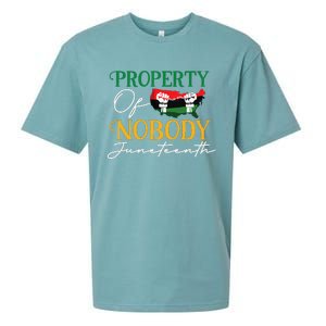 Juneteenth Freedom Melanin Black Wo Property Of Nobody Sueded Cloud Jersey T-Shirt