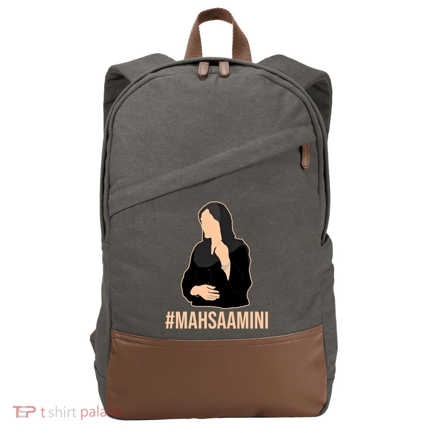 Justice For Mahsa Amini Cotton Canvas Backpack
