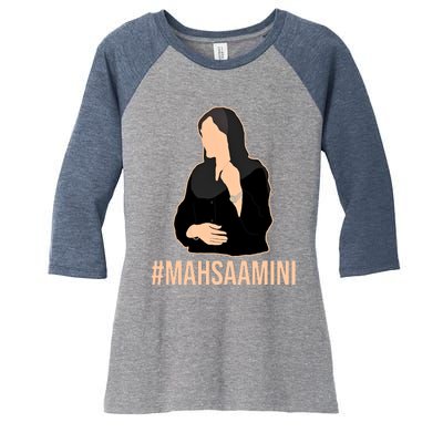 Justice For Mahsa Amini Women's Tri-Blend 3/4-Sleeve Raglan Shirt