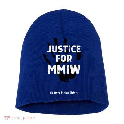 Justice For Mmiw Awareness Strong Indigenous Native Short Acrylic Beanie