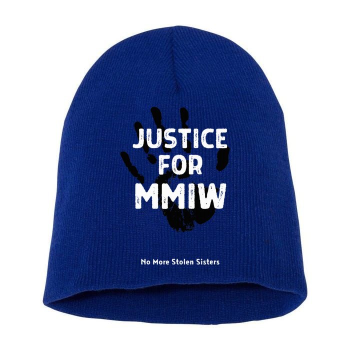 Justice For Mmiw Awareness Strong Indigenous Native Short Acrylic Beanie