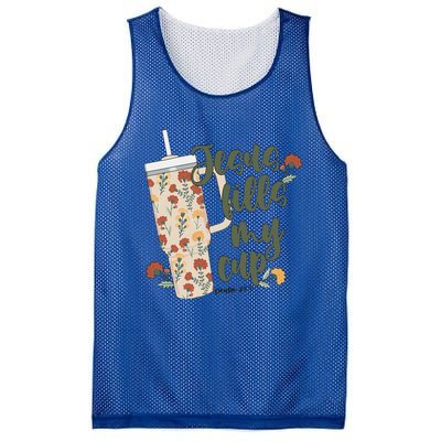 Jesus Fills My Cup  Mesh Reversible Basketball Jersey Tank